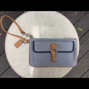 Vintage Coach Blue Wristlet